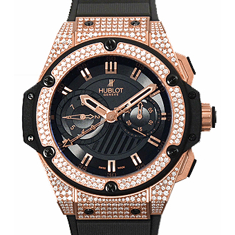 ウブロ スーパーコピー HUBLOT キングパワー 715.PX.1128.RX.1704 フドロワイヤント ゴールド クロノグラフ1/8計ETA7750搭載